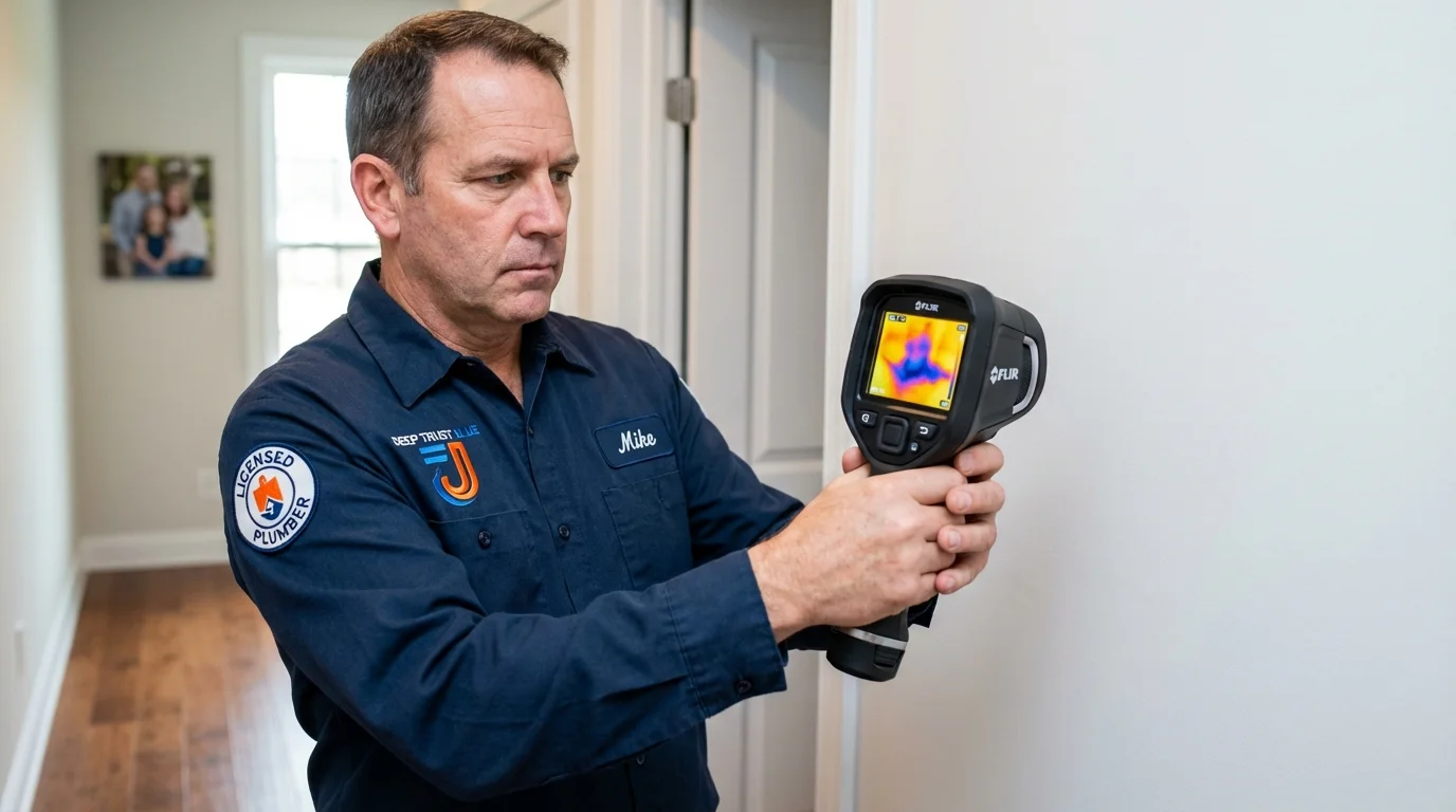 Thermal imaging leak detection by Johns Plumbing LLC in International Falls